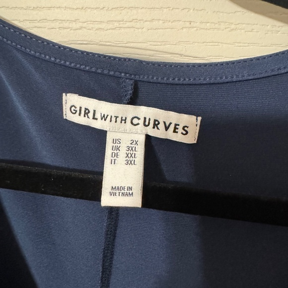 Navy short sleeve midi dress - Picture 2 of 2